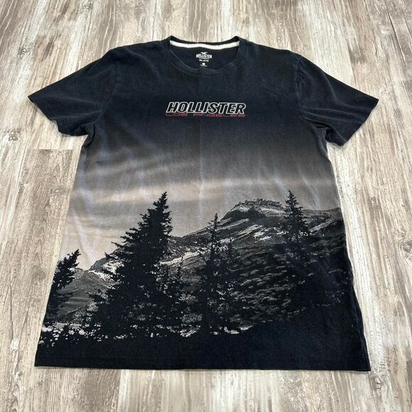 Hollister Other - Hollister Men's black y2k gorpcore surf skater ombre LA graphic tee